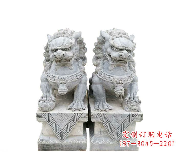 南阳仿古瑞兽狮子石雕 (2)