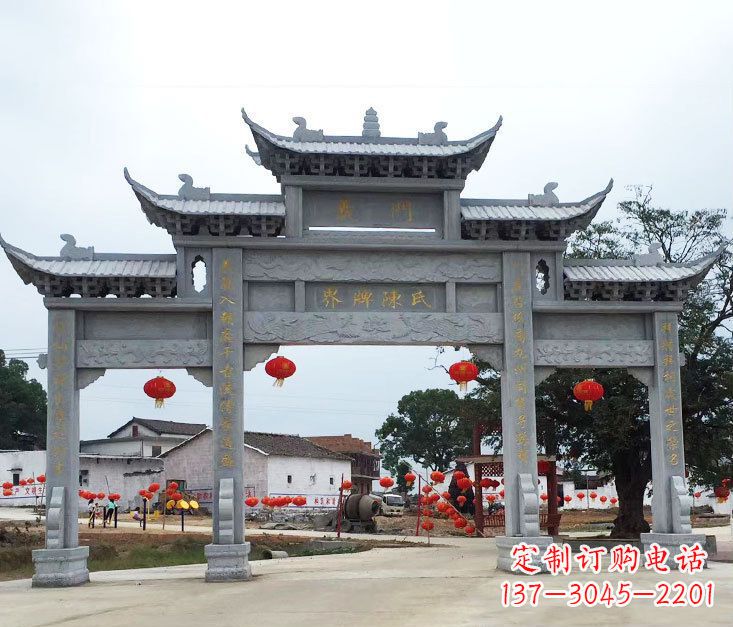 南阳精美仿古牌坊石雕