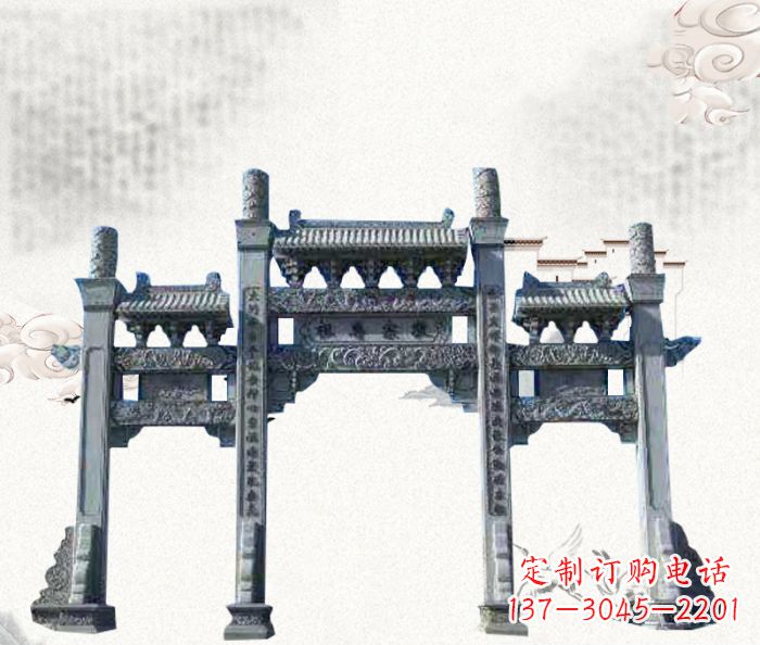 南阳精美仿古牌坊雕塑