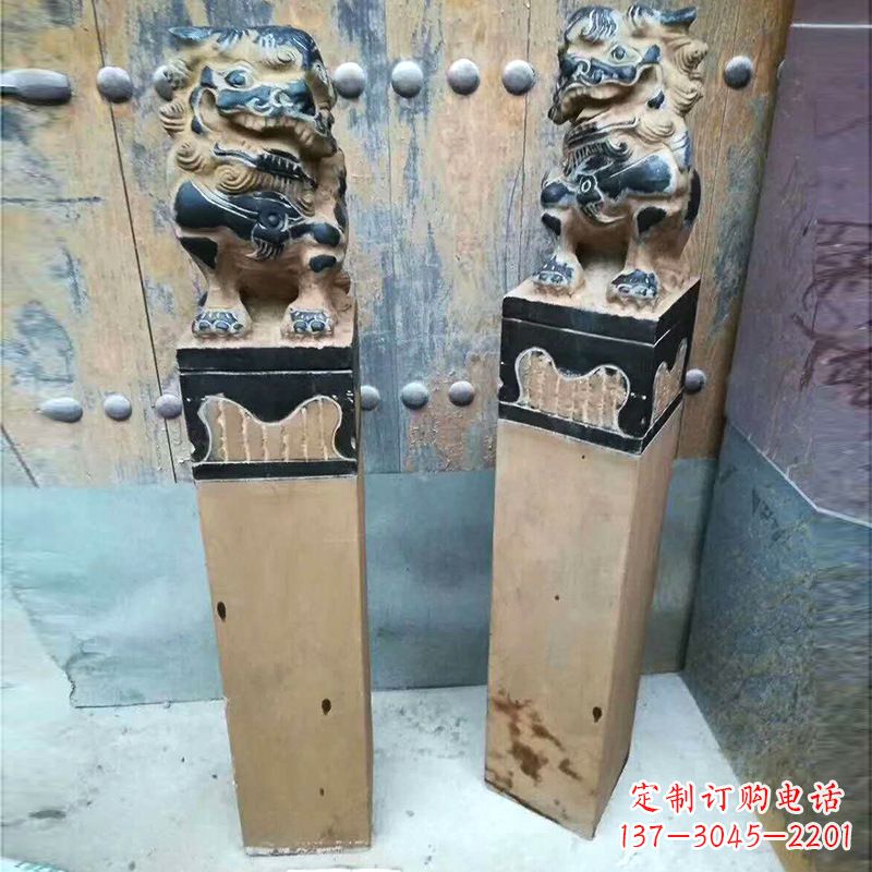 南阳仿古狮子拴马桩