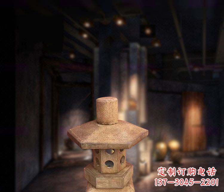南阳仿古石灯公园石雕
