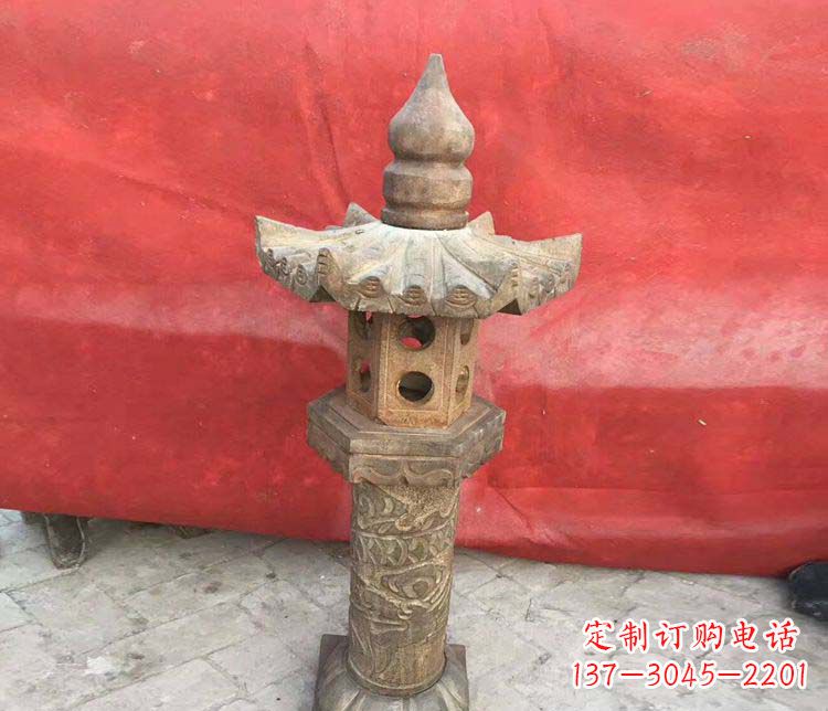 南阳仿古石灯公园石雕 (2)