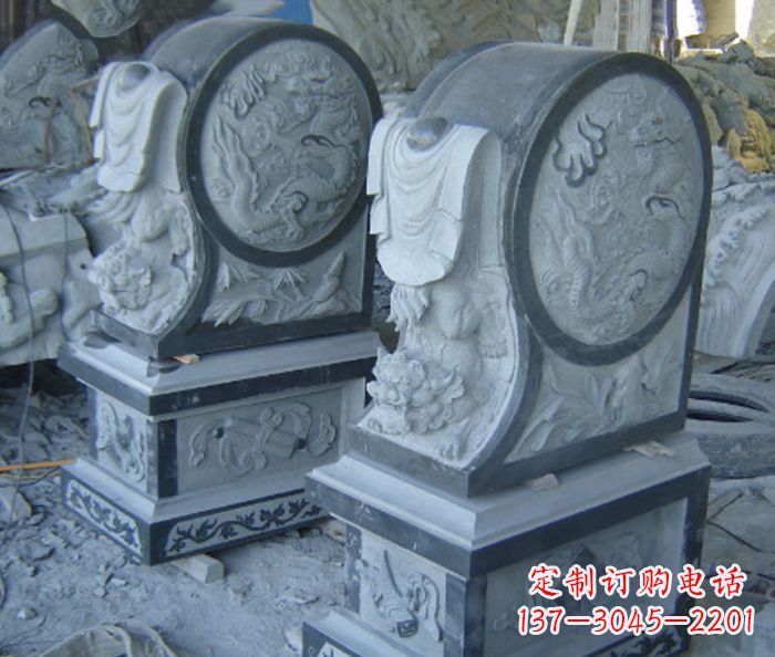 南阳仿古石门墩招财抱鼓石