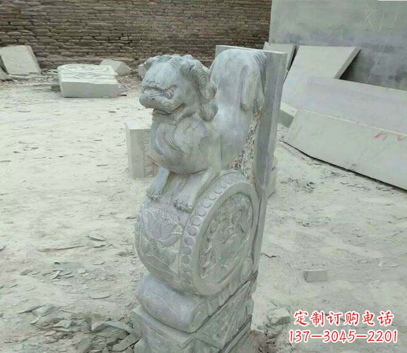 南阳仿古石门墩招财抱鼓石石雕