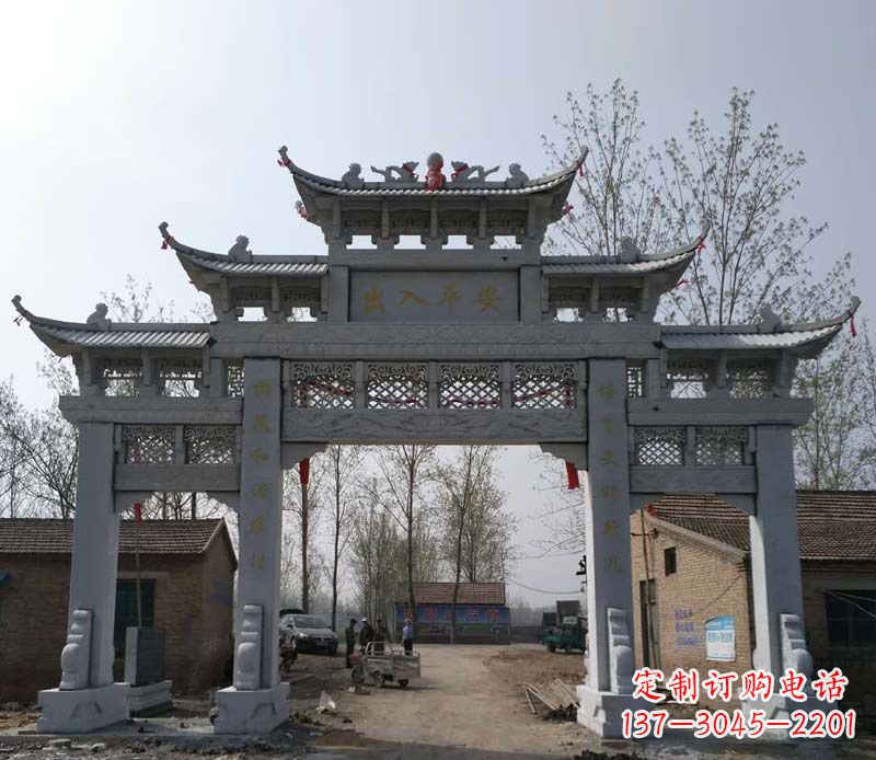 南阳仿古石牌坊石雕