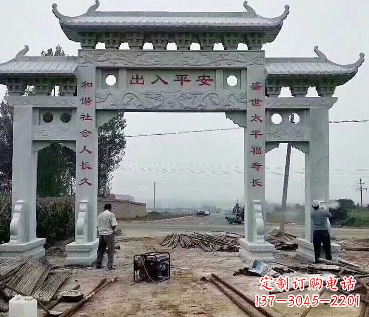 南阳仿古石牌坊石雕