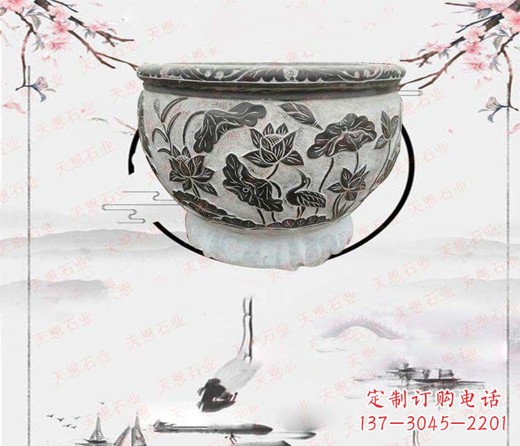 南阳仿古石水缸石浮雕石雕,欧式古典设计