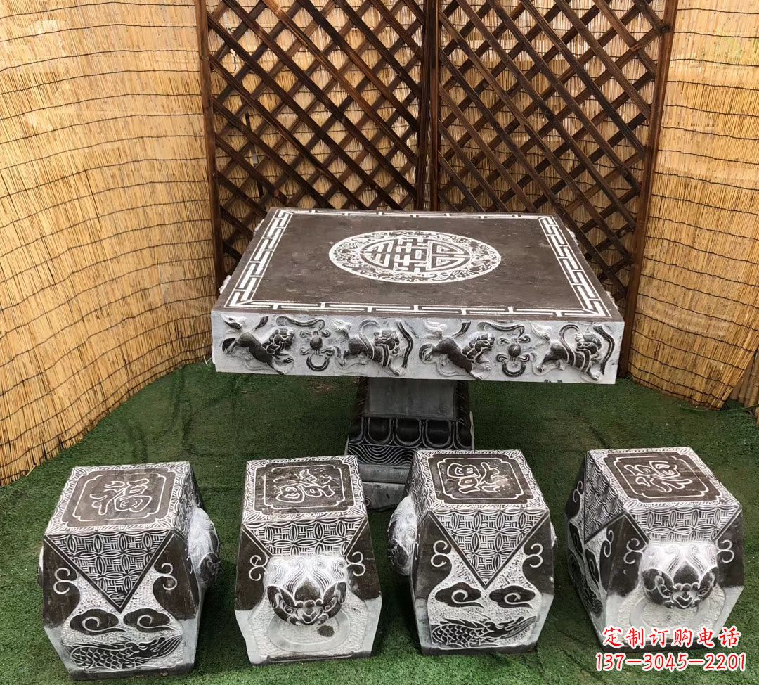 南阳仿古石桌凳公园景观石雕