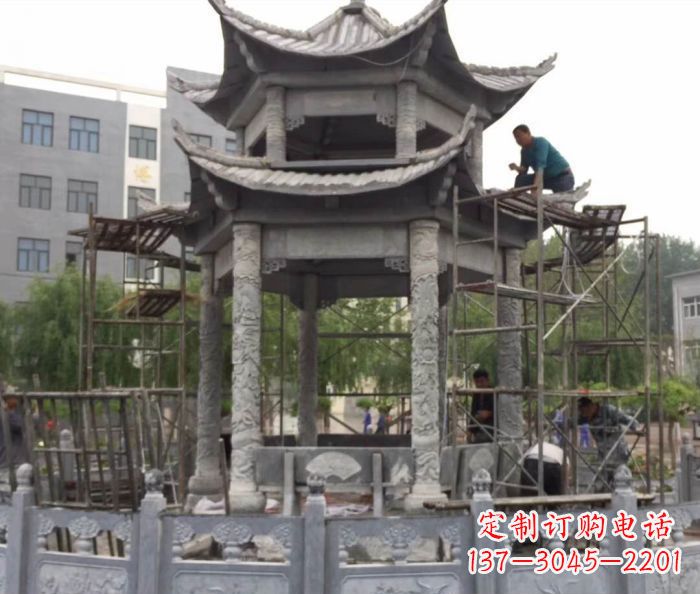 南阳仿古双层石雕凉亭 (5)