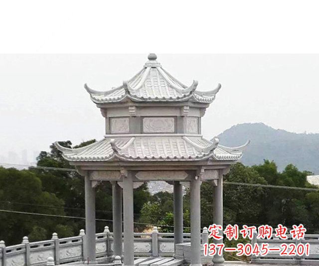 南阳仿古双层石雕凉亭 (6)