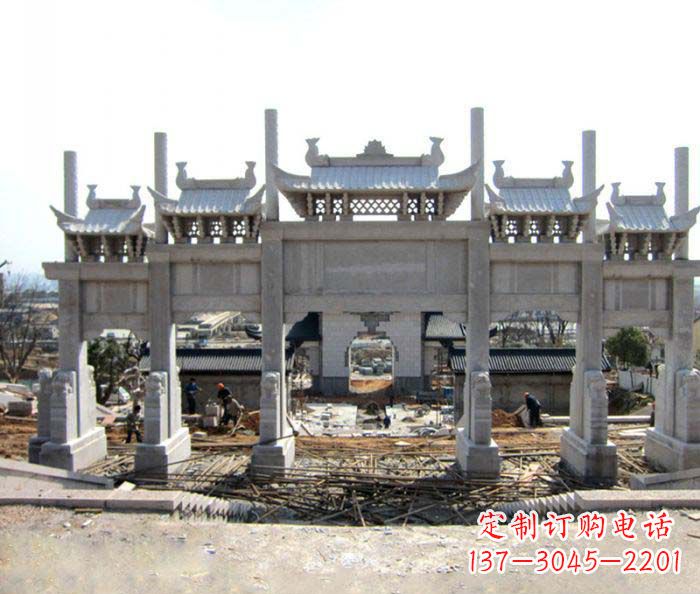 南阳仿古五门石牌坊