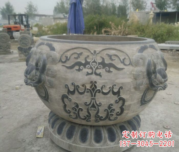 南阳仿古圆形水缸石雕