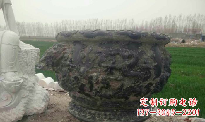 南阳仿古圆形水缸石雕