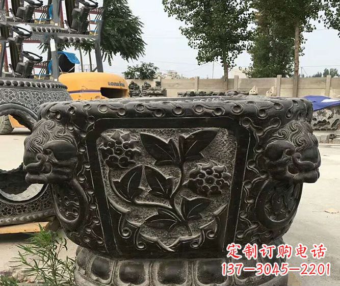 南阳仿古招财石雕水缸