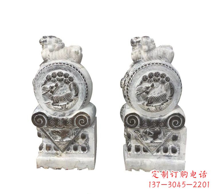 南阳仿古雕塑狮子抱鼓石