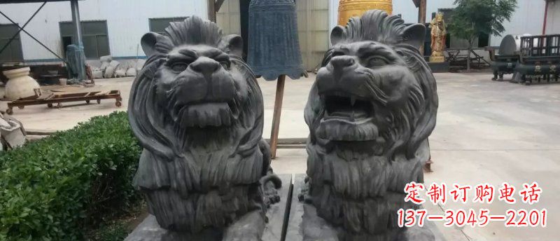 南阳玻璃钢狮子雕塑