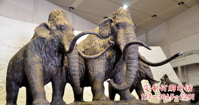 南阳仿真大象玻璃钢动物雕塑