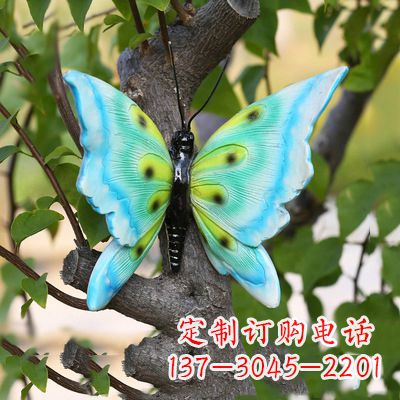 南阳仿真蝴蝶_小号湖蓝色17x17x10