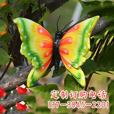 南阳仿真蝴蝶_小号黄色款17x17x10