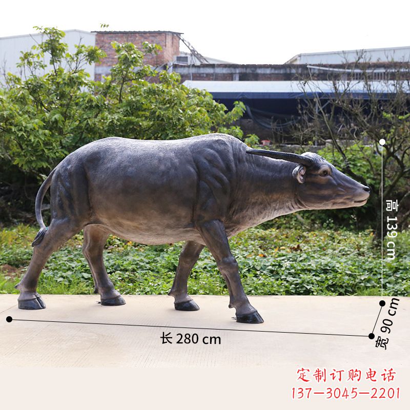 南阳仿真水牛动物雕塑