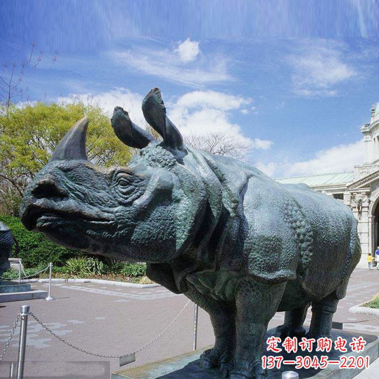 南阳高端犀牛铜雕艺术品