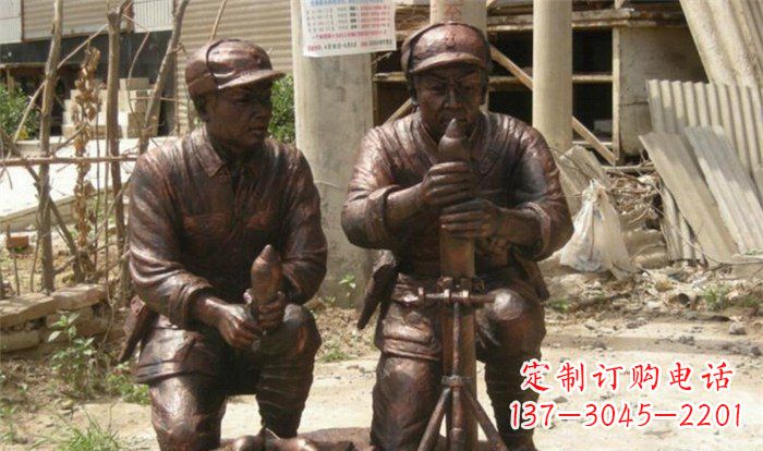 南阳英勇勇士铜雕
