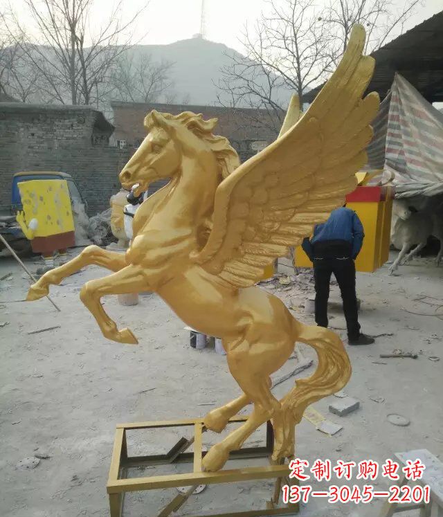 南阳飞马动物铜雕,精美细腻