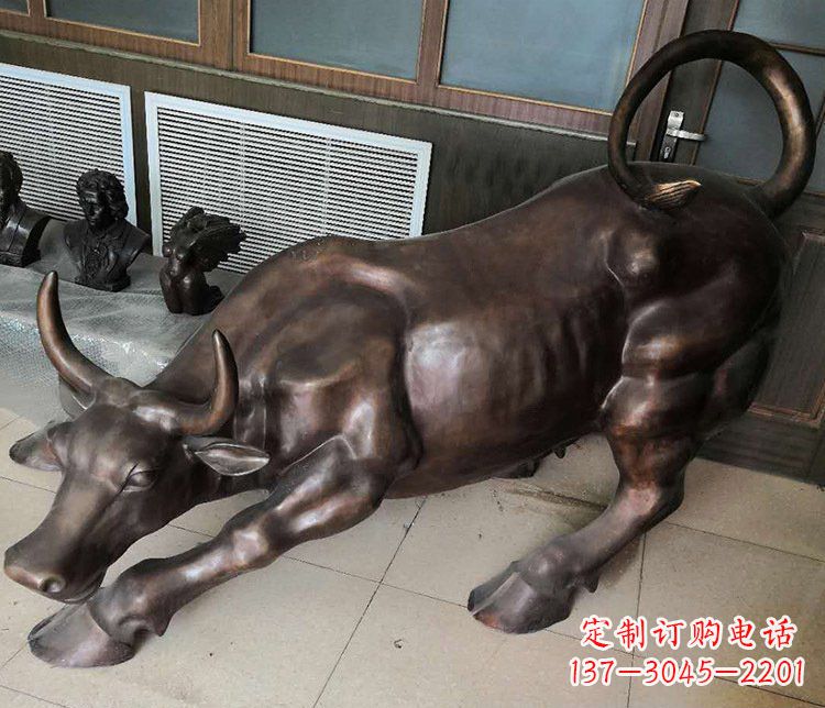 南阳风水办公牛铜雕塑