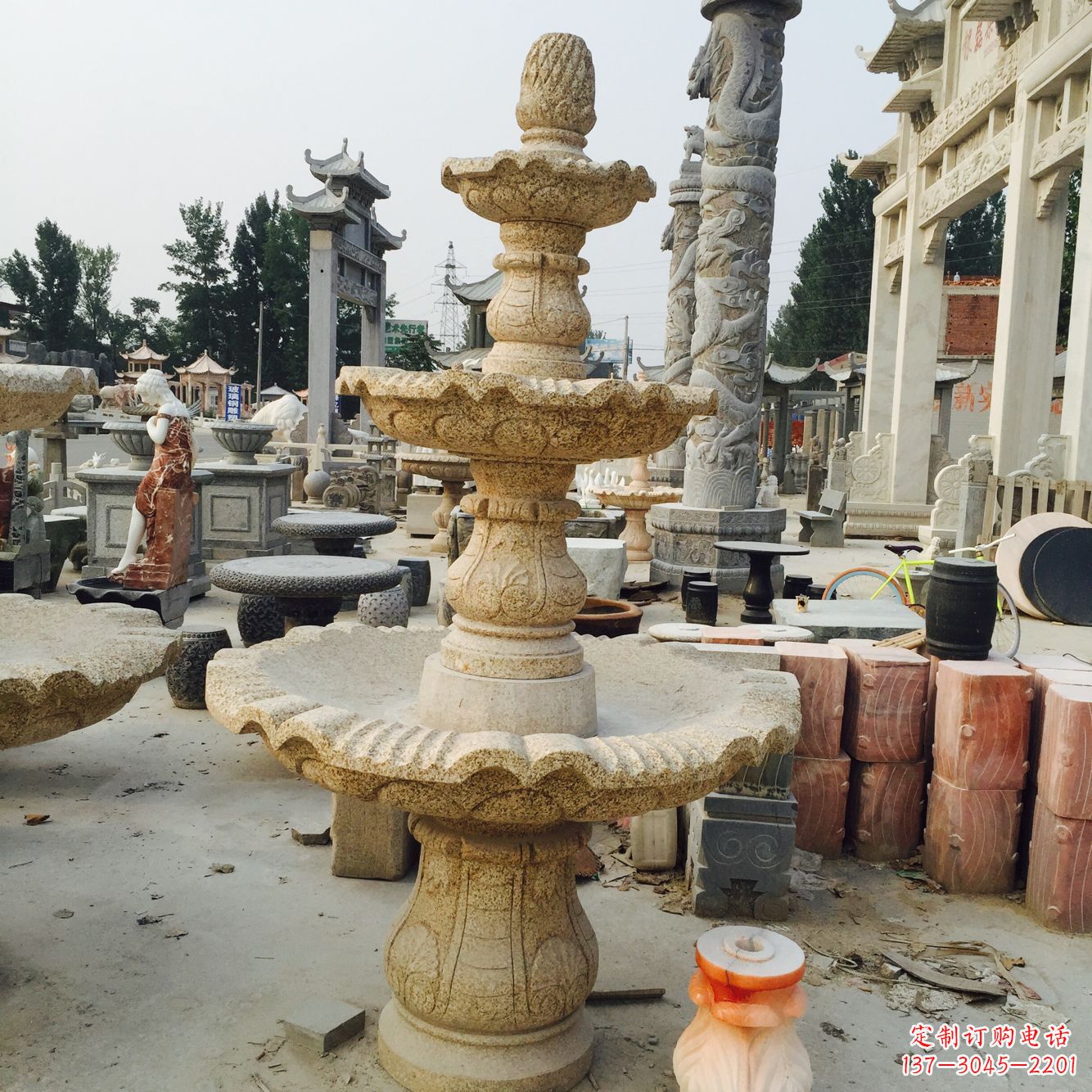 南阳风水球喷泉 石雕