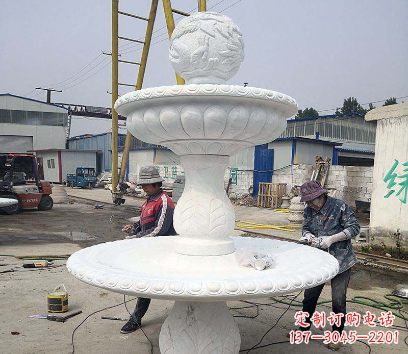 南阳风水球喷泉石雕1