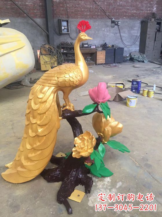 南阳凤凰雕塑城市景观园林神兽百鸟之王铜雕