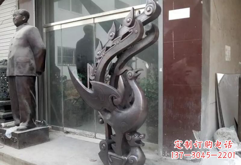 南阳凤凰貔貅铜雕