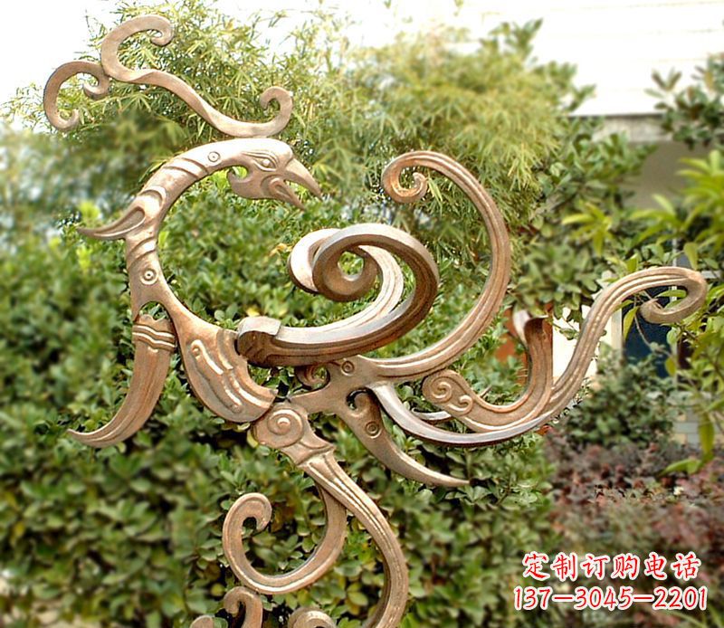 南阳凤凰铜雕