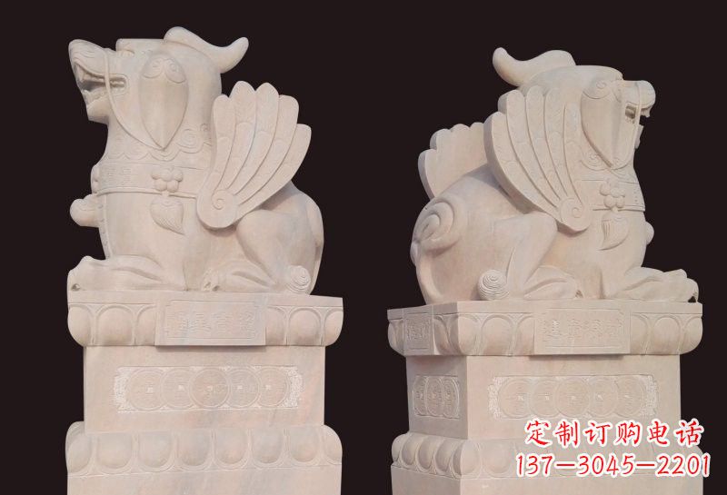 南阳福星象征吉祥幸福高照貔貅石雕