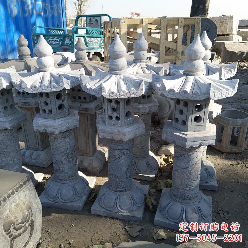南阳高墩青石中式灯笼