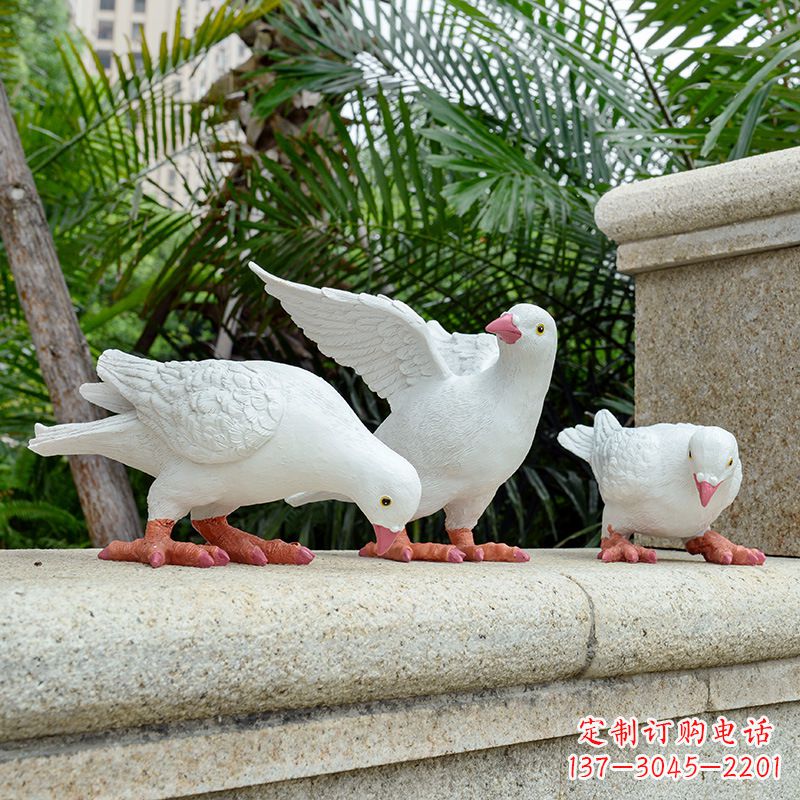 南阳纯美飞翔——手工鸽子雕塑