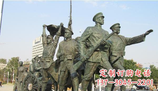 南阳纪念革命先烈的战士雕塑