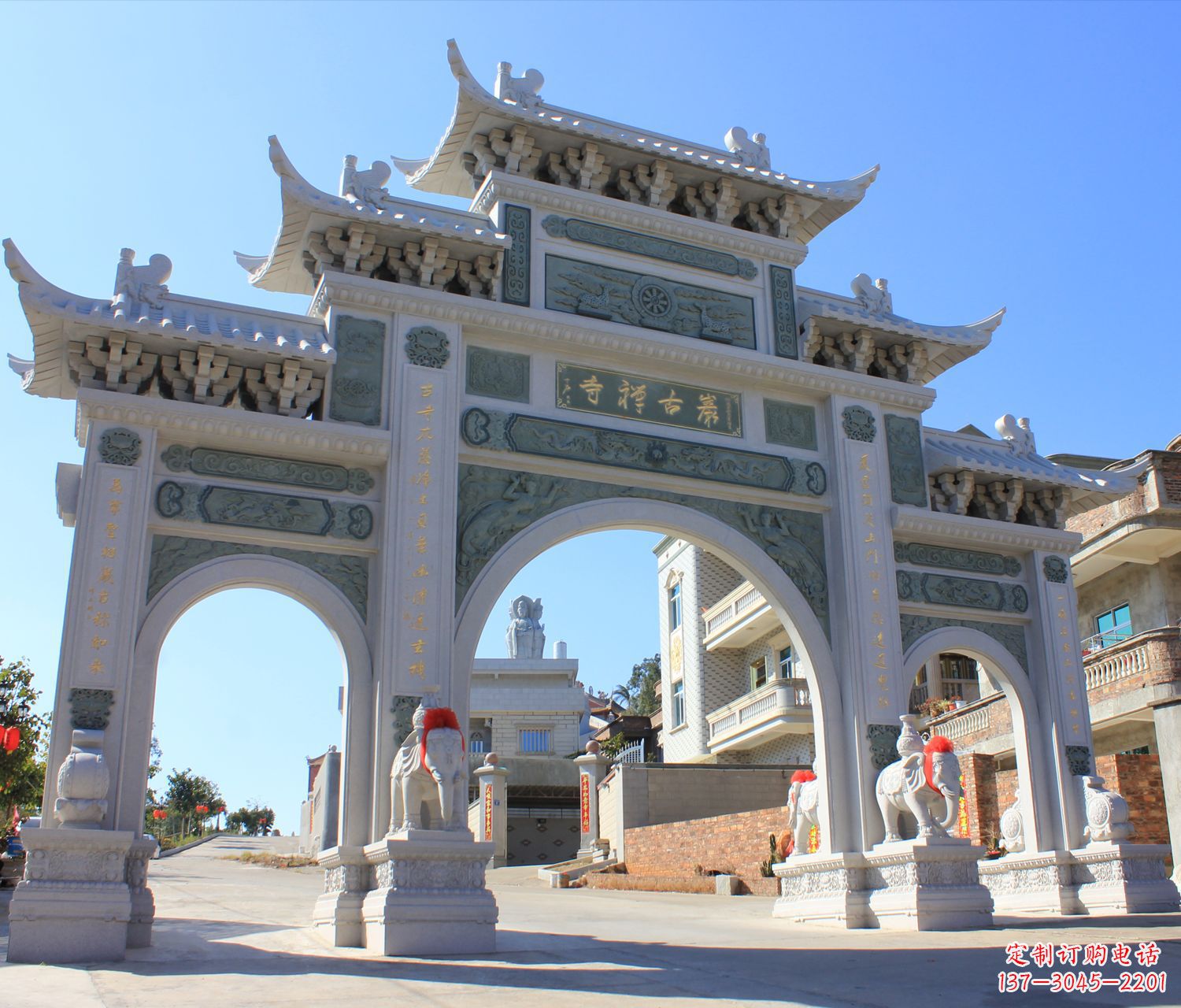 南阳个性石雕牌坊楼