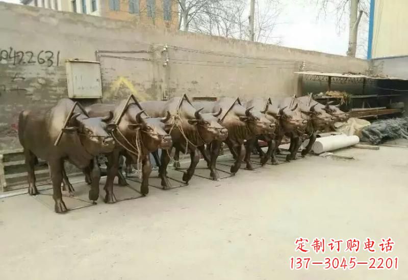 南阳艺术之作,牛雕塑