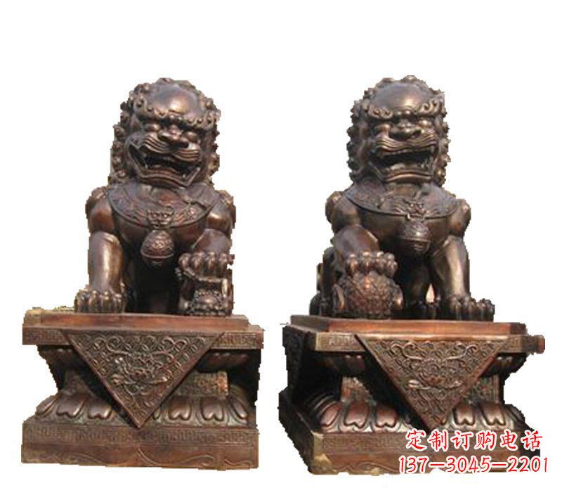 南阳公司汇丰狮子铜雕塑摆件 (2)