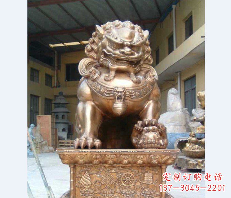 南阳精致装饰型汇丰狮子铜雕塑