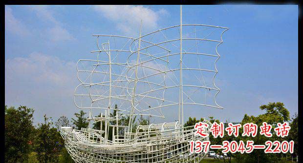 南阳唯美不锈钢帆船雕塑