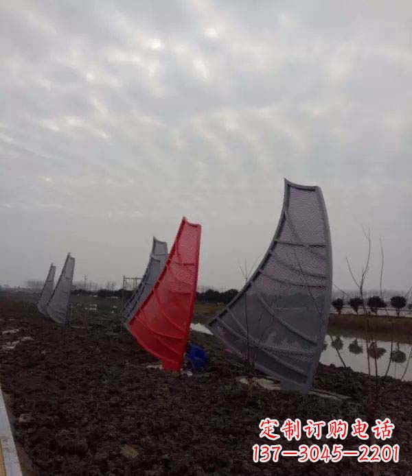 南阳不锈钢抽象帆船雕塑