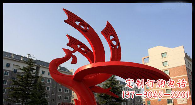 南阳不锈钢凤凰雕塑