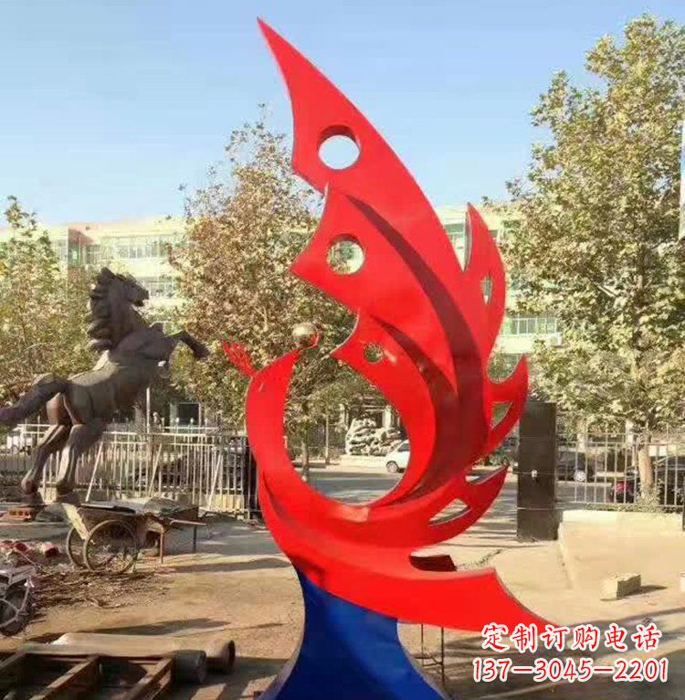 南阳艺术精美的不锈钢凤凰雕塑