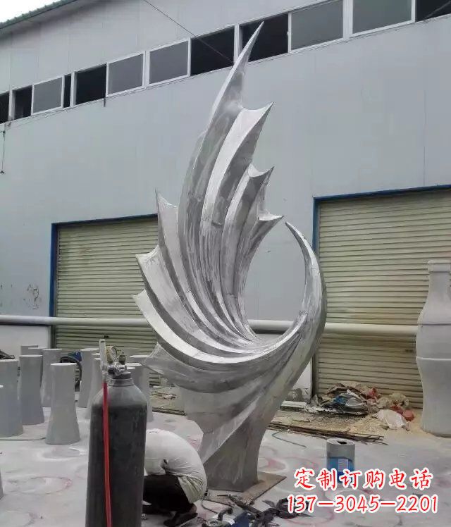 南阳 不锈钢凤凰抽象雕塑