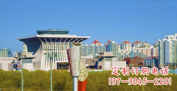 南阳高端特色不锈钢抽象火炬雕塑