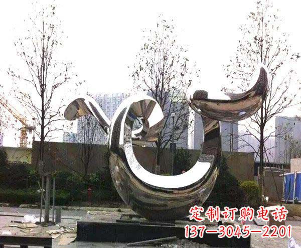 南阳新品发布不锈钢抽象鲸鱼雕塑