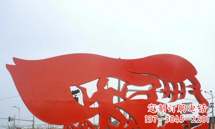 南阳公园不锈钢抽象美女头雕塑