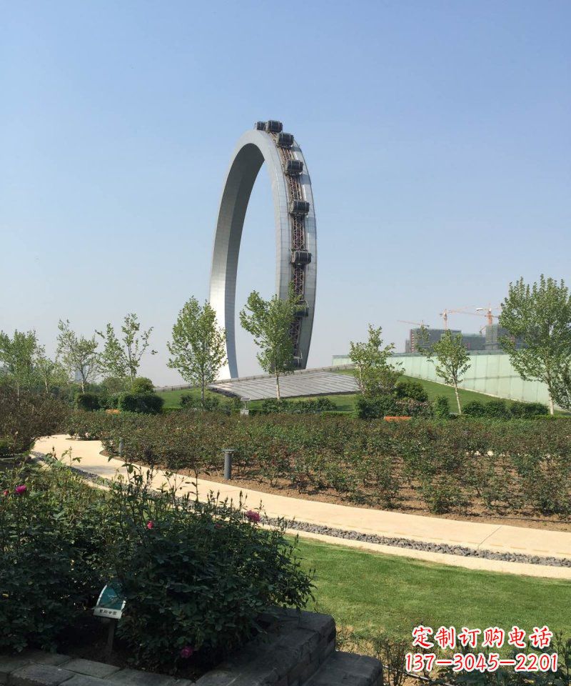 南阳精美摩天轮不锈钢抽象雕塑